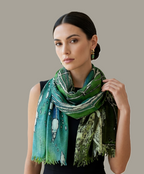 green designer scarf