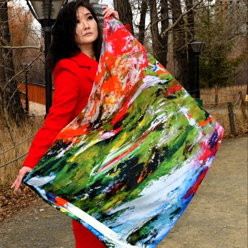 wool-silk blend scarf