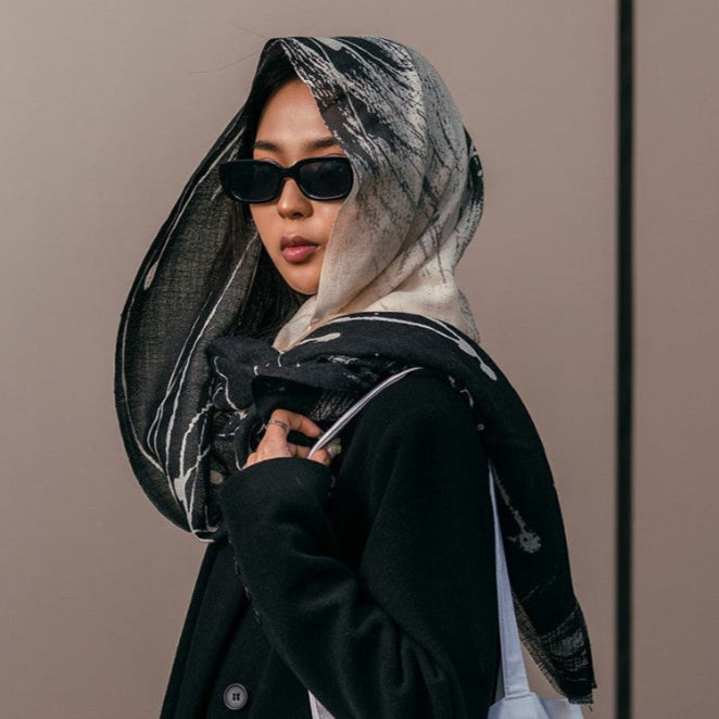 Neutral color designer scarf