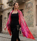 pink designer scarf
