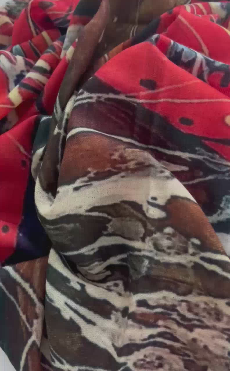 orange scarf details