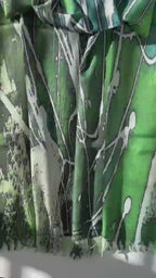Art inspired green scarf