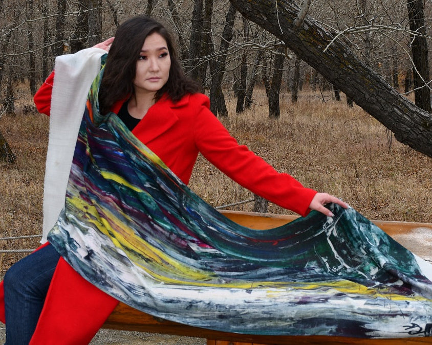 Designer multicolor scarf